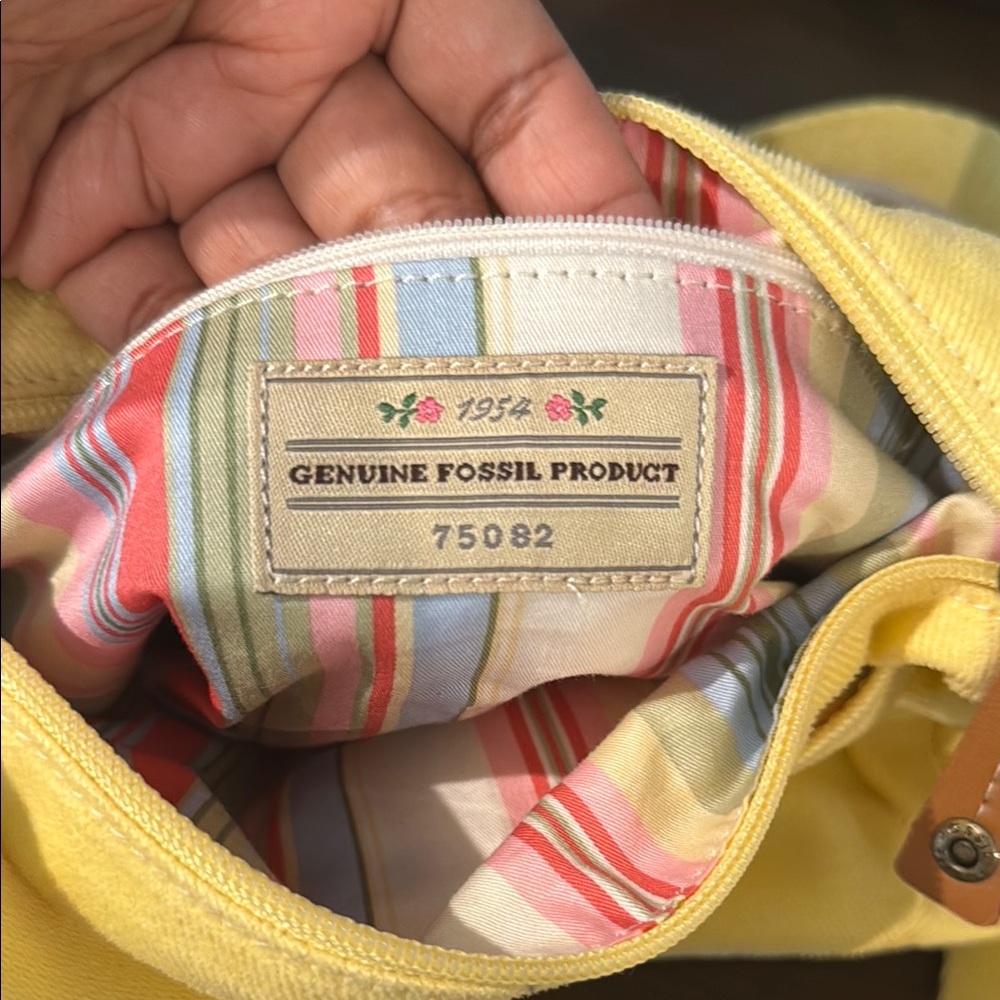 Fossil Yellow Crossbody Bag Casual Style - Picture 10 of 14